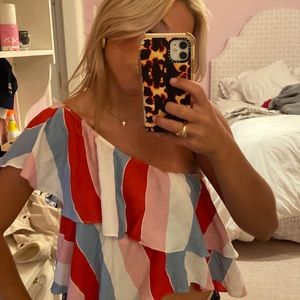 One shoulder Do + Be top